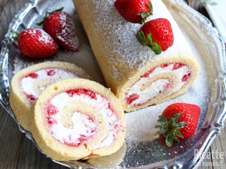 Rotolo Alle Fragole E Crema Al Mascarpone Ricettedalmo