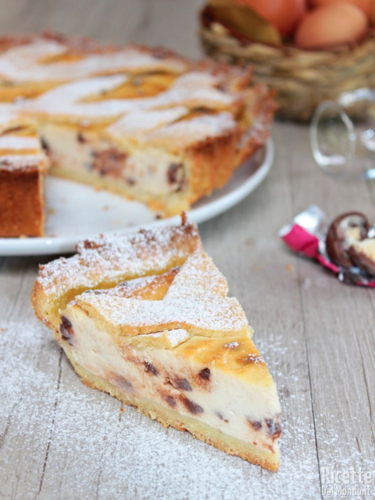 Crostata di ricotta e gocce di cioccolato