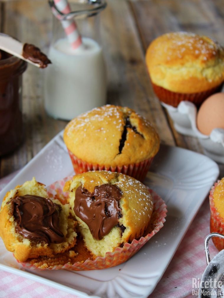 Muffin Alla Nutella Muffin Dolci Ricettedalmondo It