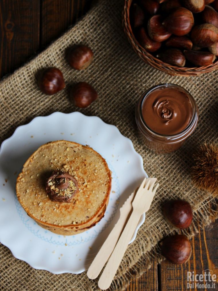 Pancake di castagne, senza glutine