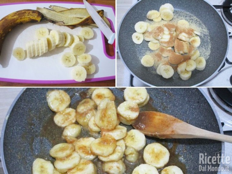 Strudel di banane e cioccolato