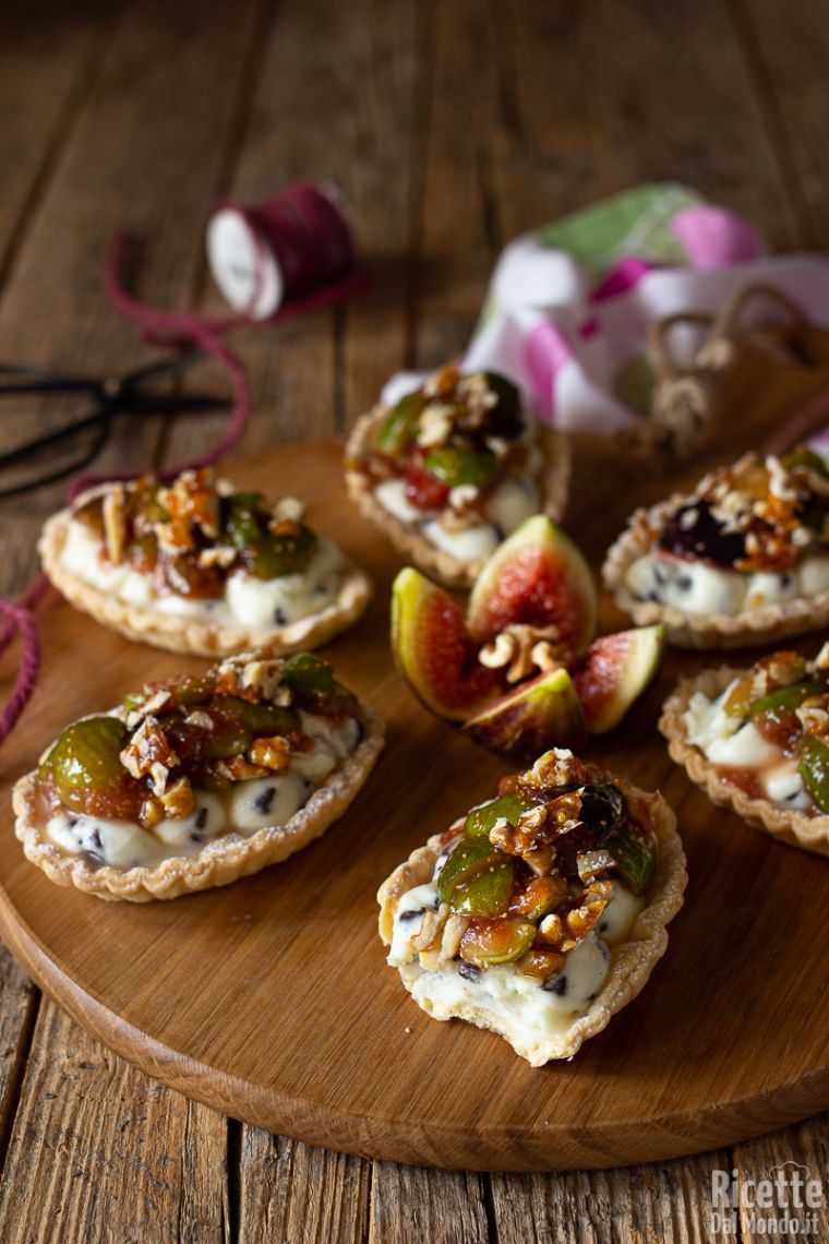 Come fare le tartellette con crema al mascarpone e fichi caramellati