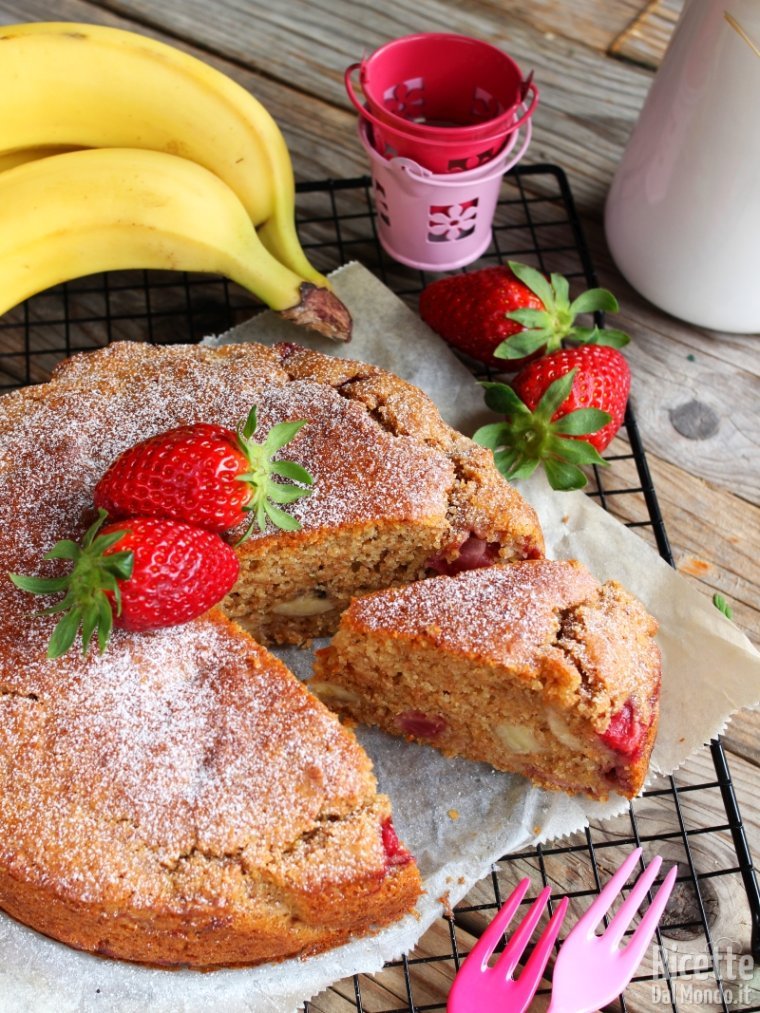 Torta Integrale Di Fragole E Banana Ricettedalmondo It